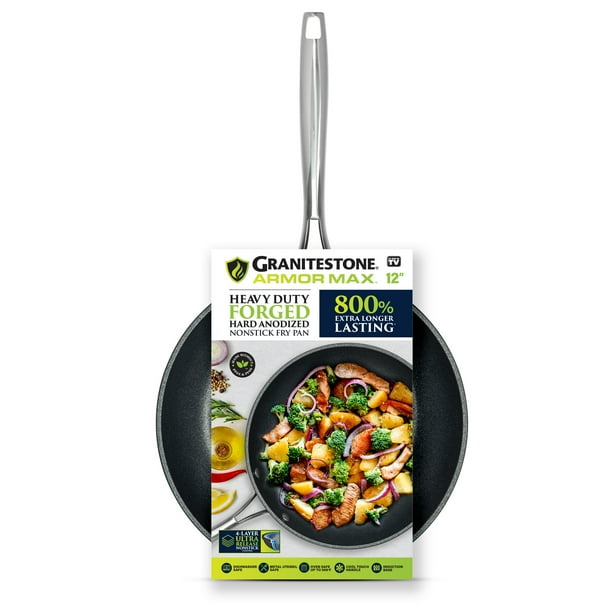 Granitestone Armormax Fry Pan 12" Nonstick Frying Pan Hard Anodized Pan