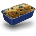 thumbnail image 1 of Granitestone Bakeware Loaf Pan – Nonstick Loaf Pan, XL 9.7” x 5.75” x 2.8” Full Size Loaf Pan Ultra Nonstick Mineral Coating, Metal Utensil & Dishwasher Safe, Blue, 1 of 5