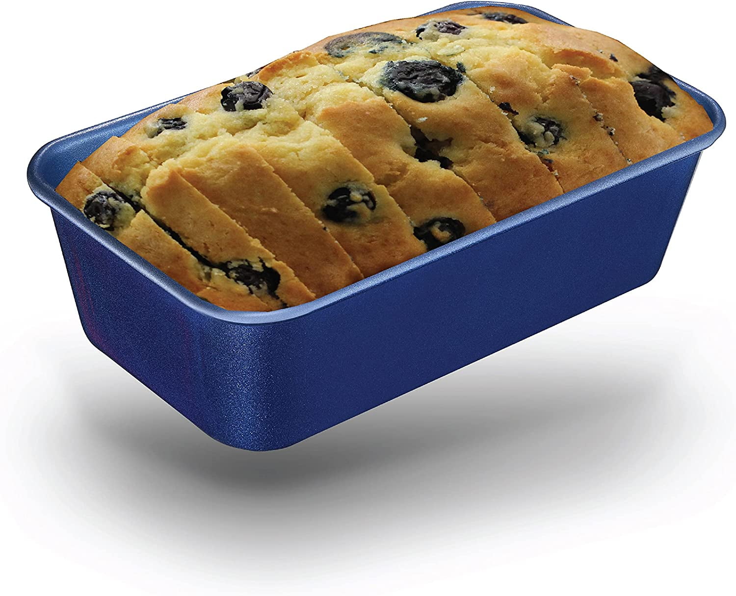 Ecolution Bakeins Large Loaf Pan - PFOA BPA and PTFE Free Non-Stick Coating - Heavy Duty Carbon Steel - Dishwasher Safe - Gray