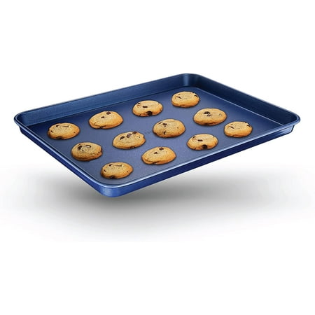 Granitestone Bakeware Nonstick Cookie Sheet XL Baking Tray, Ultra Nonstick Mineral Coating & Dishwasher Safe, Pro Heavy-Duty Chef’s Bakeware 17.7” x 12.7”, Blue