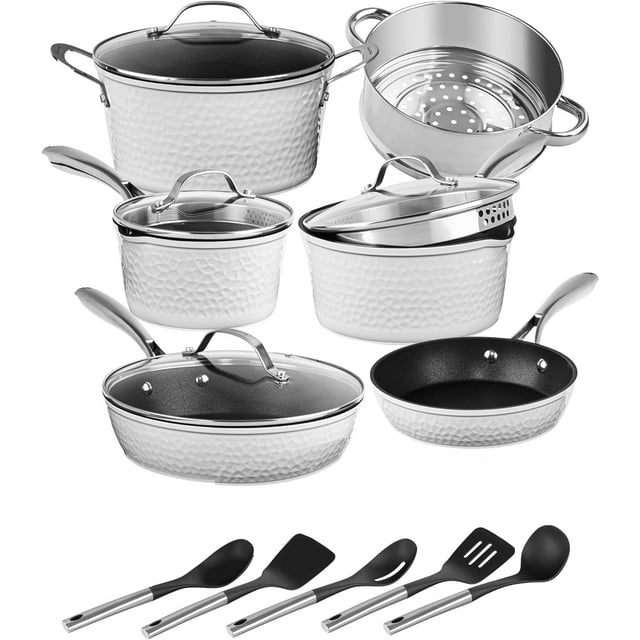 Granitestone Ceramic Pots and Pans Set Nonstick Cookware Set 15 Pcs