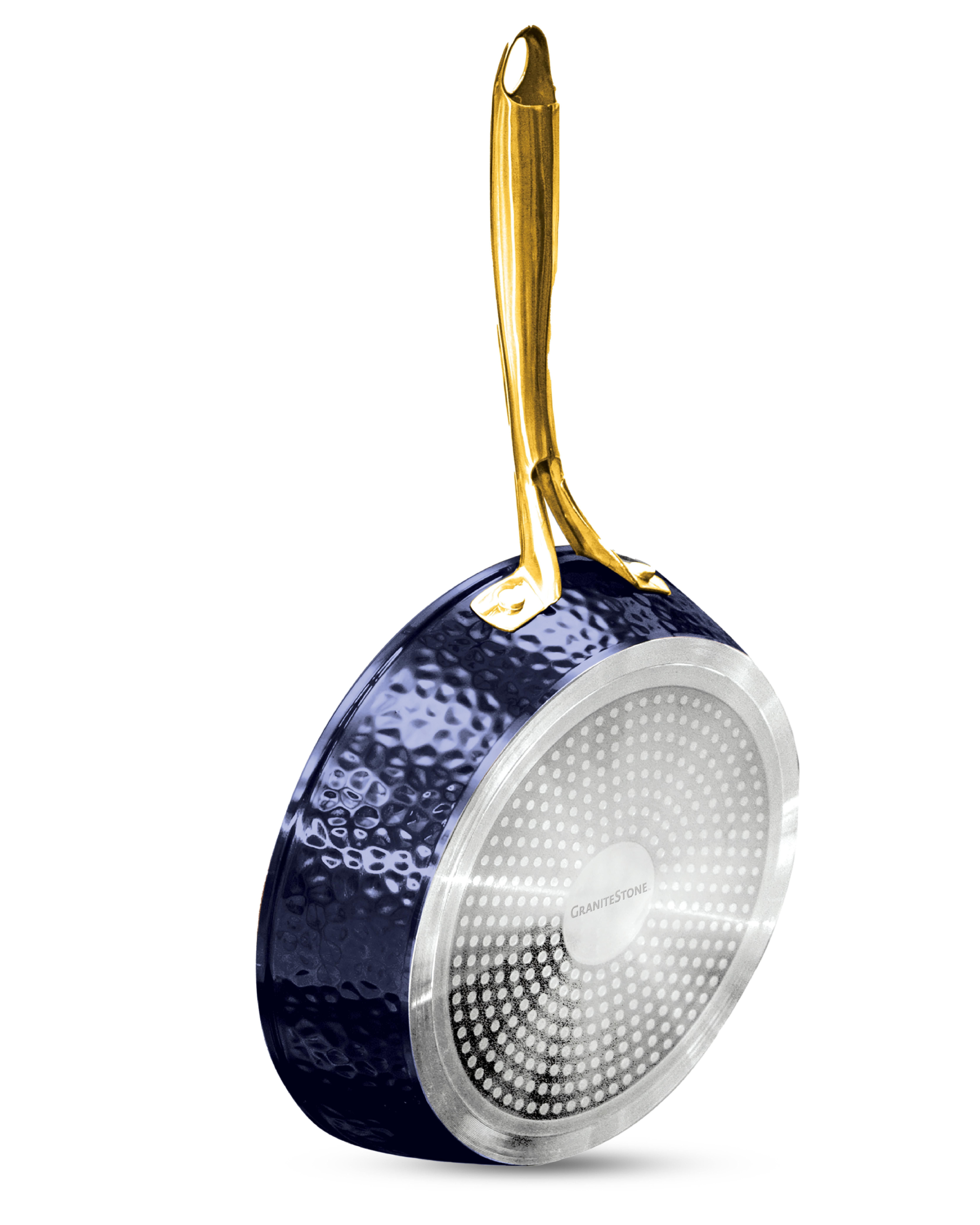 Granitestone 12 Inch Non Stick Frying Pans Nonstick Frying Pan Skillet Nonstick Pan, Large Non Stick Pan, Induction Pan, Kitchen Pans, Cooking Pan, Ceramic Pan for Cooking, Dishwasher Safe, Navy Blue