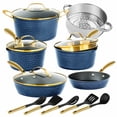 thumbnail image 1 of Granitestone 15 Pc Hammered Pots and Pans Set Non stick Cookware Set Pot and Pan Set Nonstick with Utensils, Induction Ready & Dishwasher Safe, Charleston Collection, 1 of 9