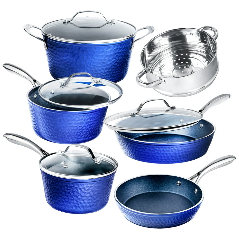 Blue Diamond Stainless Clad Pro 10-Piece Cookware Set, Blue - Yahoo Shopping