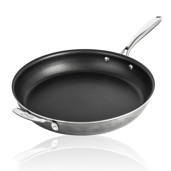 Granitestone Diamond Nonstick Frying Pan 14" inch Large Skillet Fry Pan with Helper Handle Non Toxic Cooking Pan Cookware Black