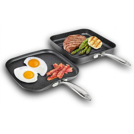 Granitestone Diamond Pro Non-stick Hard Anodized Aluminum Grill and Griddle Set