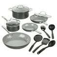 thumbnail image 1 of Granitestone Pro 13 Pc Set Pots and Pans Set Non Stick with Utensils, Hard Anodized Ceramic Cookware Set with Skillet, Diamond & Mineral Coating, Oven/Dishwasher Safe, Chalk, 1 of 11