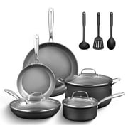 Granitestone 13 Pc Ceramic Pots and Pans Set Non Stick, Ceramic Cookware Set Nonstick, Hard Anodized, Induction Non Stick Pot and Pan Set, Non Stick Pots and Pan Set, Non Toxic, Oven/Dishwasher Safe