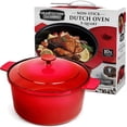 thumbnail image 1 of Granite Stone 5Qt Dutch Oven Ultra-Durable Mineral & Diamond Nonstick Coating Dutch Oven, Red, 1 of 8