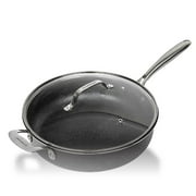 Granitestone Jumbo Cooker with Lid, Nonstick Triple Coated Surface, Family Sized Open Skillet with Stainless Steel Stay Cool & Helper Handle, Oven and Dishwasher Safe