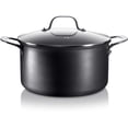 thumbnail image 1 of Granitestone Nonstick 5 Quart Stock Pot with Lid with Ultra Durable Mineral and Diamond Triple Cookware Set, Black, 1 of 5