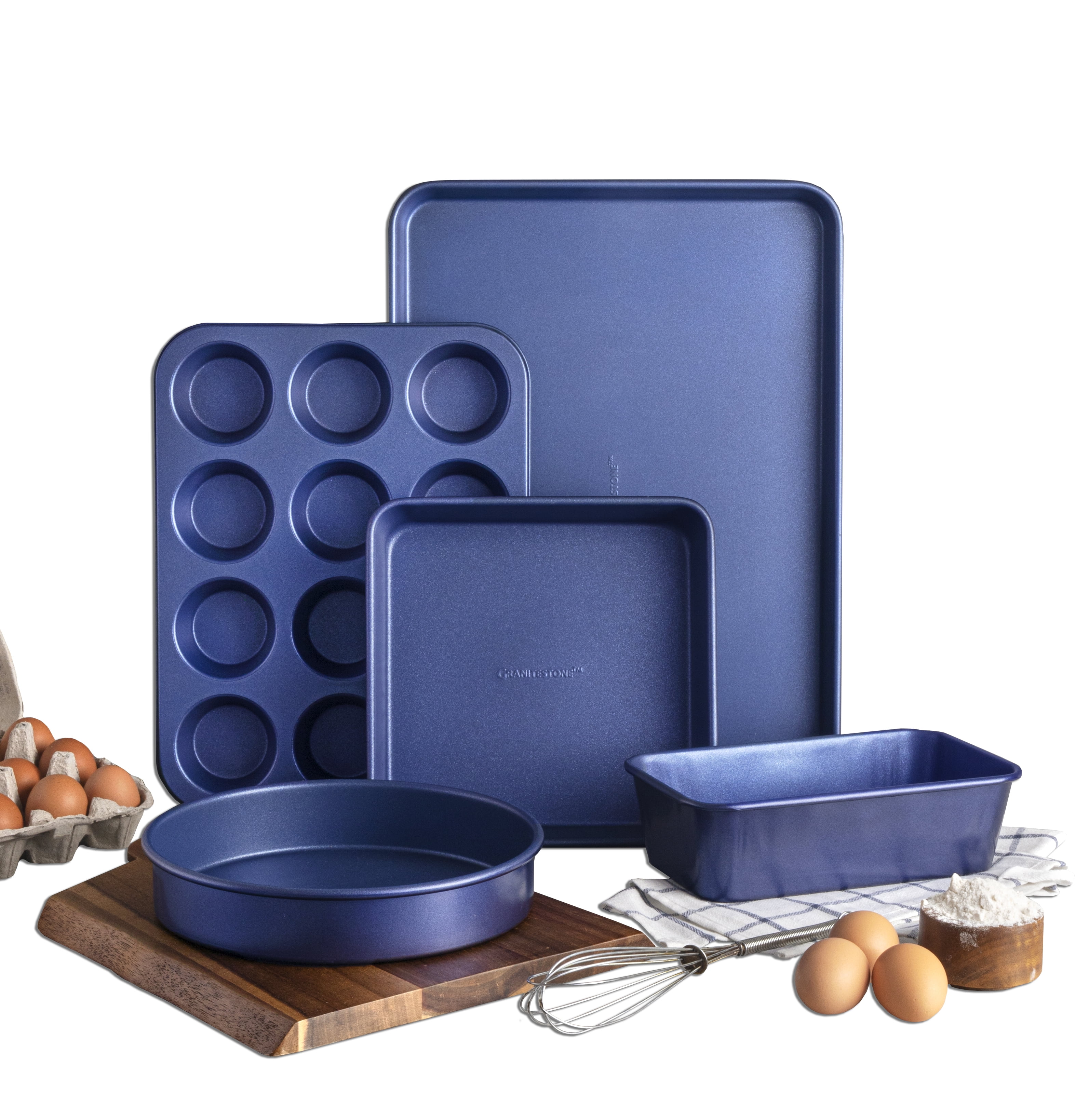 Granitestone Blue 5-Piece Nonstick Aluminum Bakeware Set