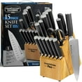 thumbnail image 1 of Granitestone Pro Black Knife Set 15 Piece with Block Premier Chef Knife Set with Block, 1 of 8