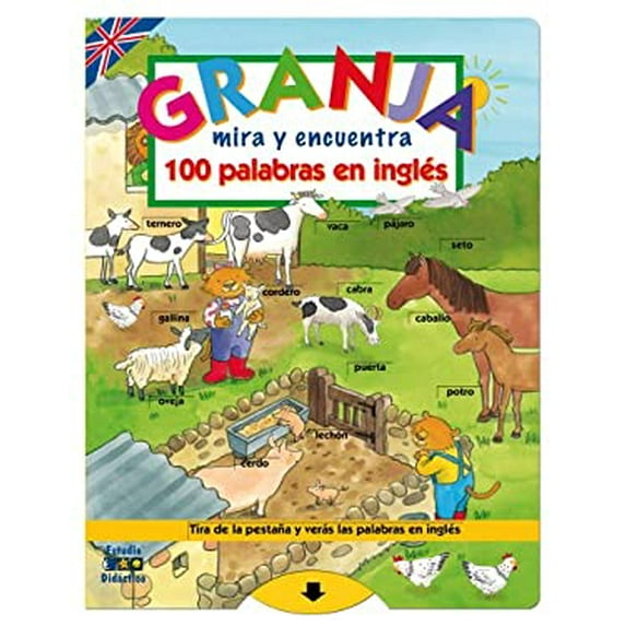 Pre-Owned Granja: Mira y encuentra 100 palabras en ingls Spanish Edition Hardcover Tucker Slingsby Ltd.