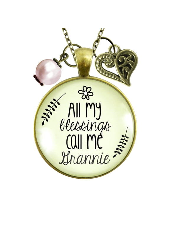 Grannie Necklace My Blessings Gutsy Goodness Female Adult Bronze Metal Jewelry