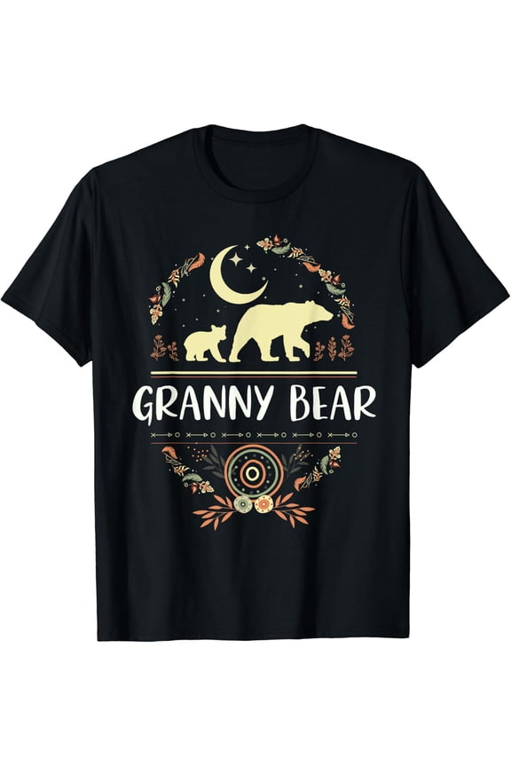 Granny Bear Floral Family Grandma Bear Boho T-Shirt Size S-5XL