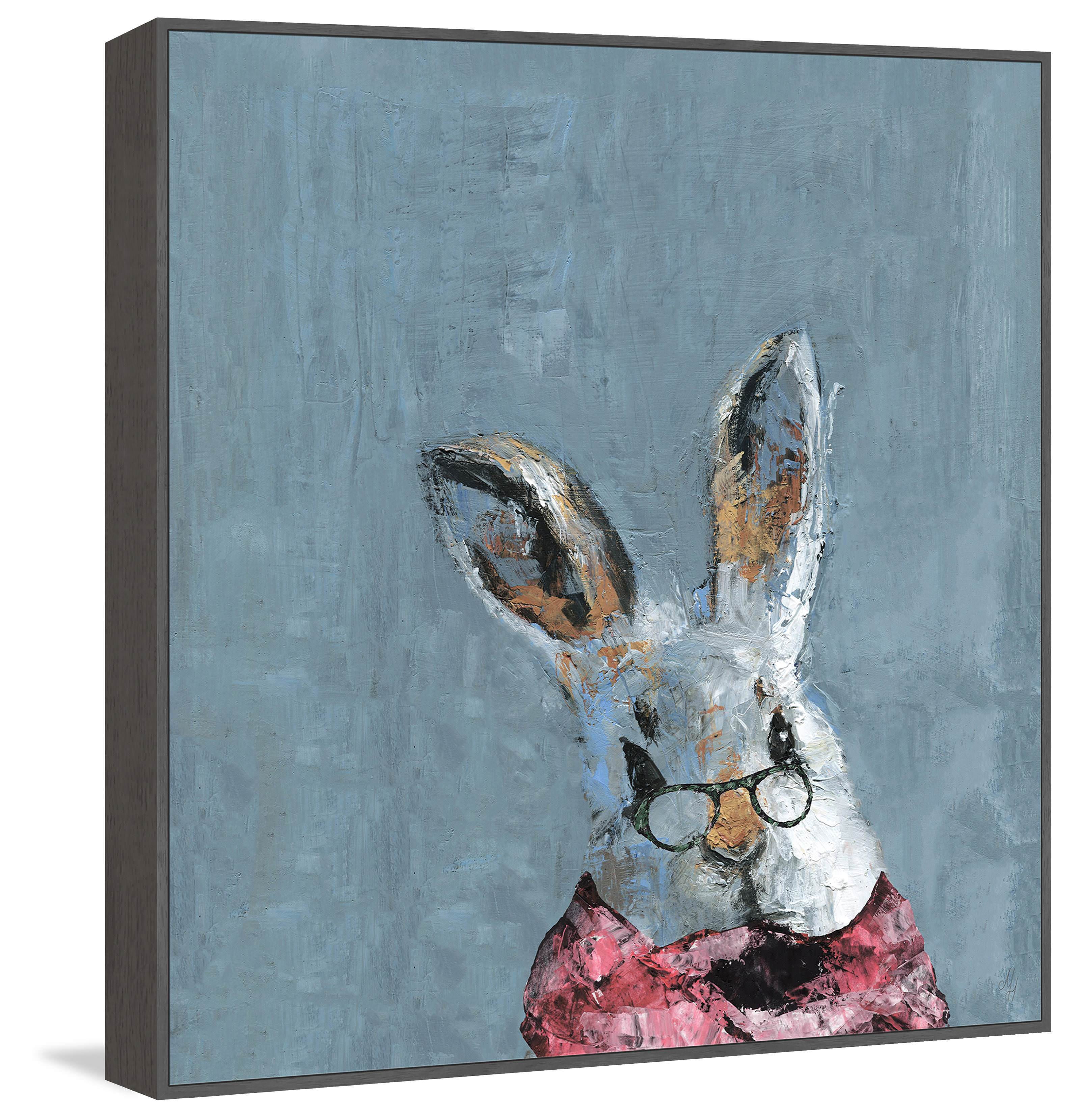 Granny Bunny Floater Framed Painting Print on Canvas