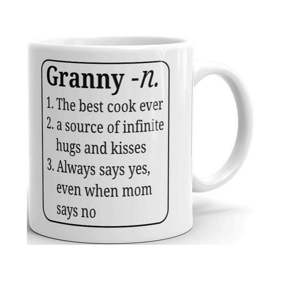 Granny Definition Grandma Coffee Tea Ceramic Mug Office Work Cup Gift