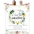 thumbnail image 1 of Granny Gifts, Birthday Gifts for Granny Blanket, Best Granny Ever Gifts from Grandaughter Grandson, Christmas Mothers Day Unique Gifts for Granny Grandma Throw Blanket 50\u201dX60\u201d, 1 of 6