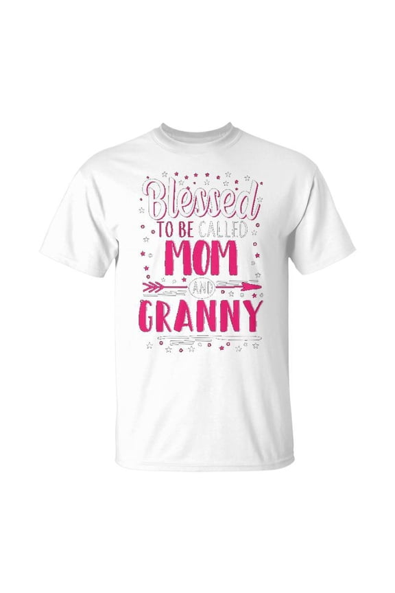 Granny Grandma Gift Blessed To Be Called Mom And Granny Unisex Jersey Crewneck Tshirt