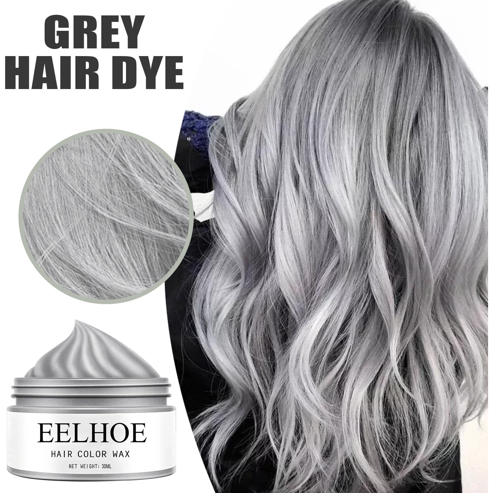 Granny Grey Colorful Hair Wax Hair Long Lasting Hold Natural Color