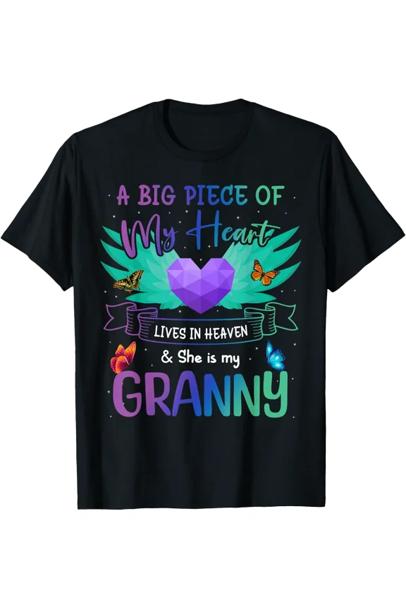 Granny Happy To Angel In Heaven Heart Wing T-Shirt Unisex T-Shirt