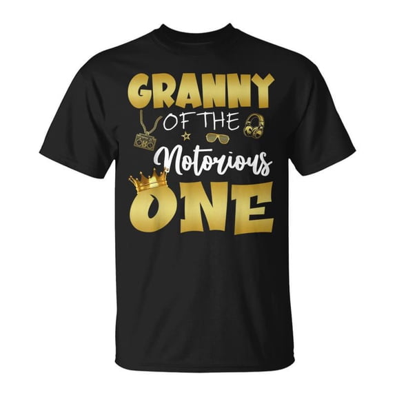Granny Of The Notorious One Hip Hop Themed 1St Birthday Boy TShirt