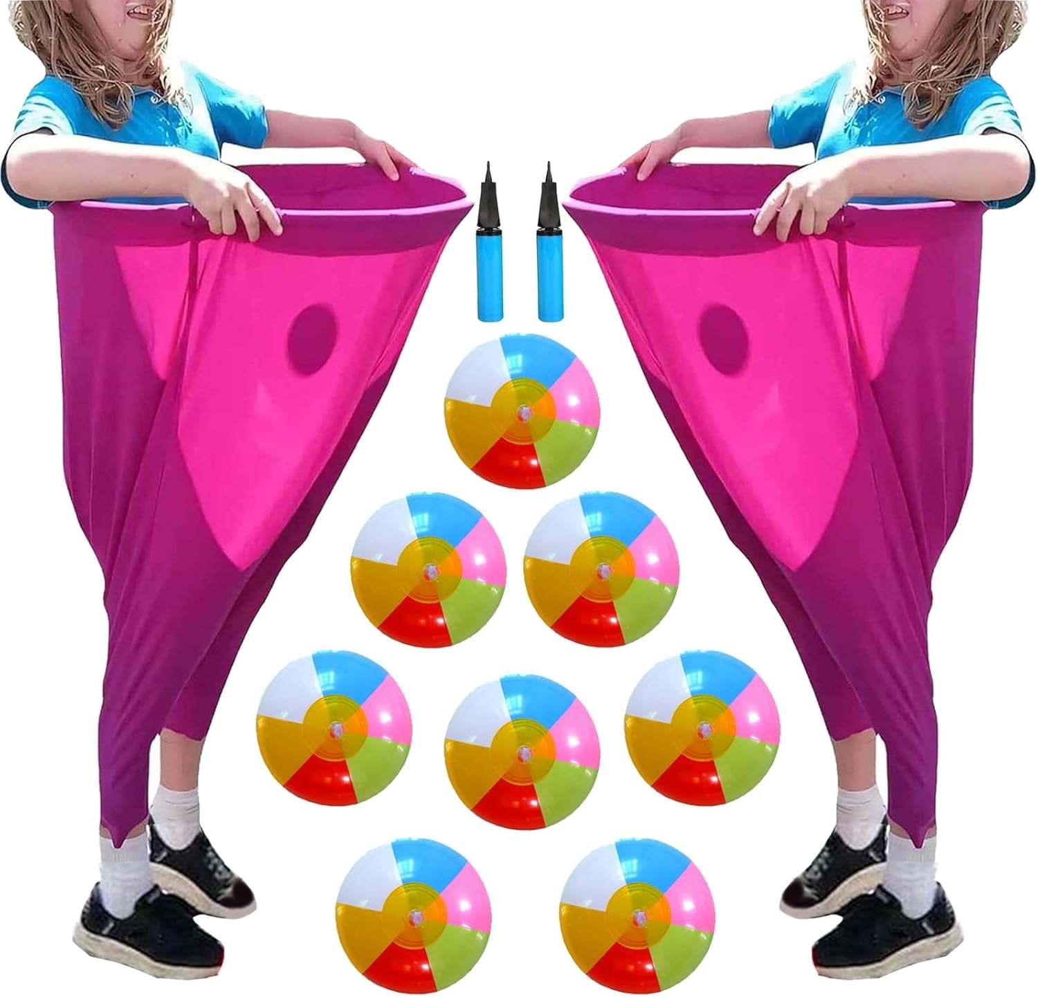 Granny Pants Outdoor Game,Ultimate Granny Pants Yard Game w Bouncy Balls,Giant Outdoor Recreational Tossing Games,Team Relay Family Reunion Party Field Game Set