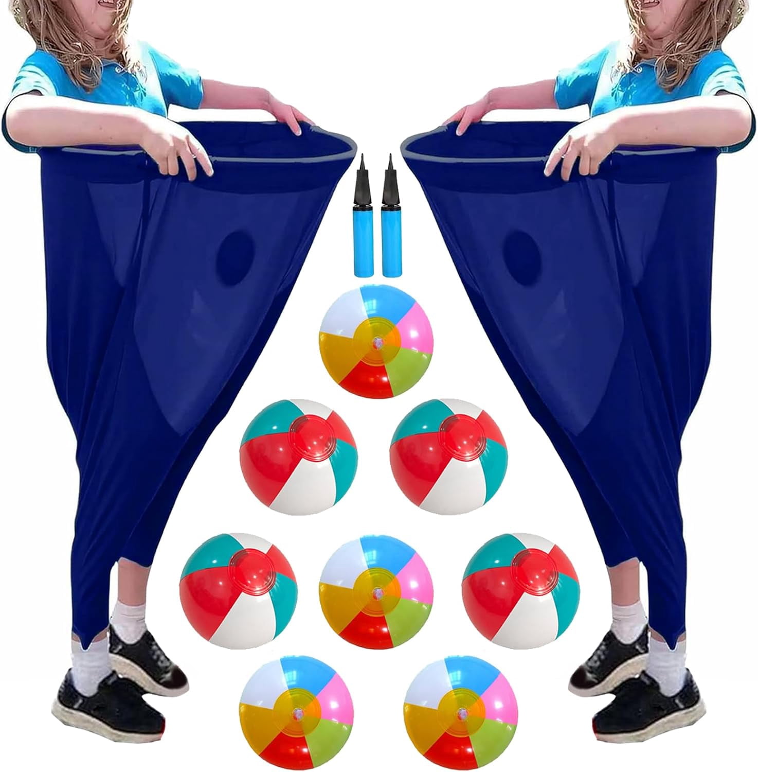 Granny Pants Outdoor Game,Ultimate Granny Pants Yard Game w Bouncy Balls,Giant Outdoor Recreational Tossing Games,Team Relay Family Reunion Party Field Game Set