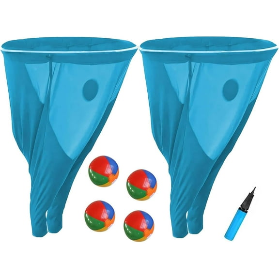 Granny Pants Yard Game, 2Pcs Granny Pants Outdoor Game with 4 Bouncy Balls and Pump, Giant Outdoor Tossing Games for Adults & Family Backyard Parties
