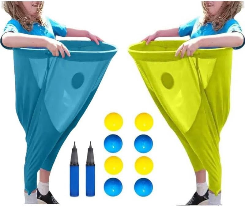 Granny Pants Yard Game: Granny Pants Outdoor Game for Adults Kids, 2Pcs Super Gaint Pants Challenge Games with 8 Bouncy Balls & 2 Pumps, The Ultimate Backyard Party Family Reunion Field Day Games