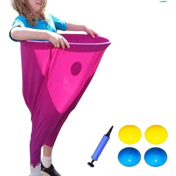 Granny Pants Yard Game: Granny Pants Outdoor Game for Adults Kids, 2Pcs Super Gaint Pants Challenge Games with 8 Bouncy Balls & 2 Pumps, The Ultimate Backyard Party Family Reunion Field Day Games