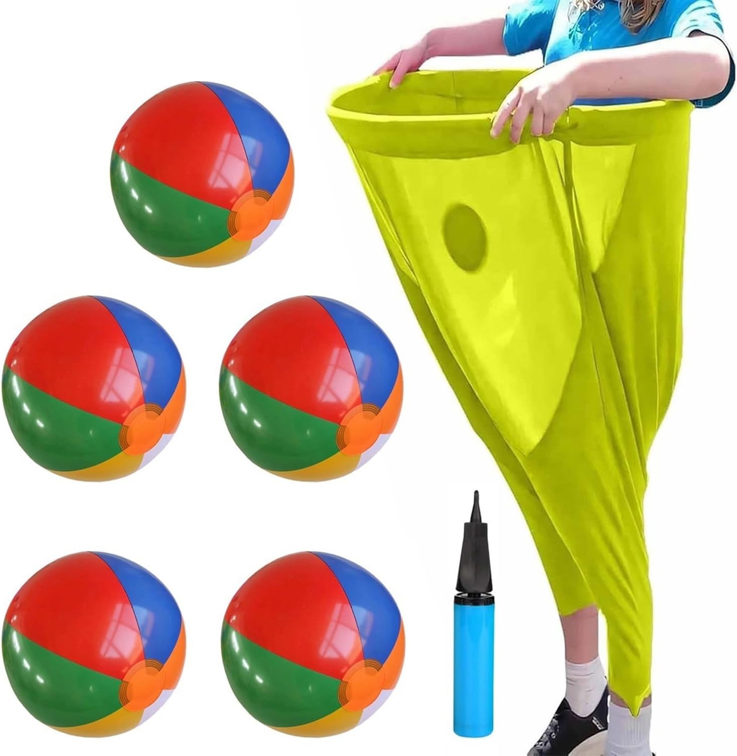 Granny Pants Yard Game, Granny Pants Outdoor Game with Bouncy Balls, Granny Pant Party Rush! - The Ultimate Backyard Party Games! Team Relay Family Reunion Field Games Set