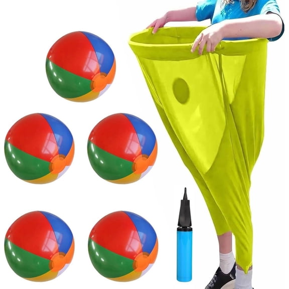 Granny Pants Yard Game, Granny Pants Outdoor Game with Bouncy Balls, Granny Pant Party Rush! - The Ultimate Backyard Party Games! Team Relay Family Reunion Field Games Set