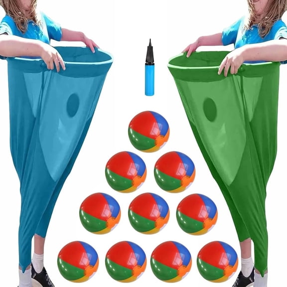 Granny Pants Yard Game, Granny Pants Outdoor Game with Bouncy Balls, Granny Pant Party Rush! - The Ultimate Backyard Party Games! Team Relay Family Reunion Field Games Set