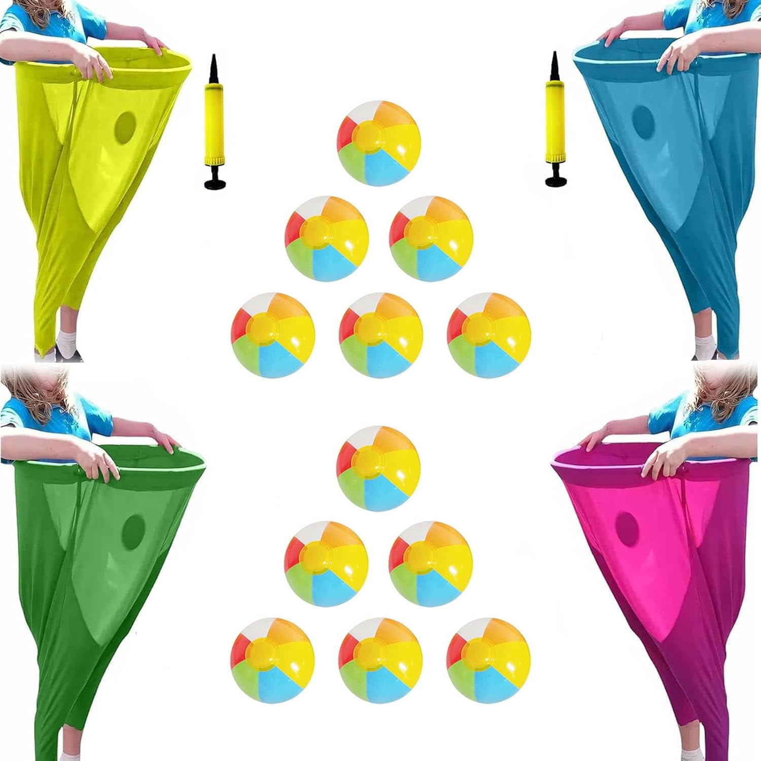 Granny Pants Yard Game, Granny Pants Outdoor Party Game Granny Pants Outdoor Game with Bouncy Balls and Pump Fun Family Reunion & Adult Yard Games for Groups