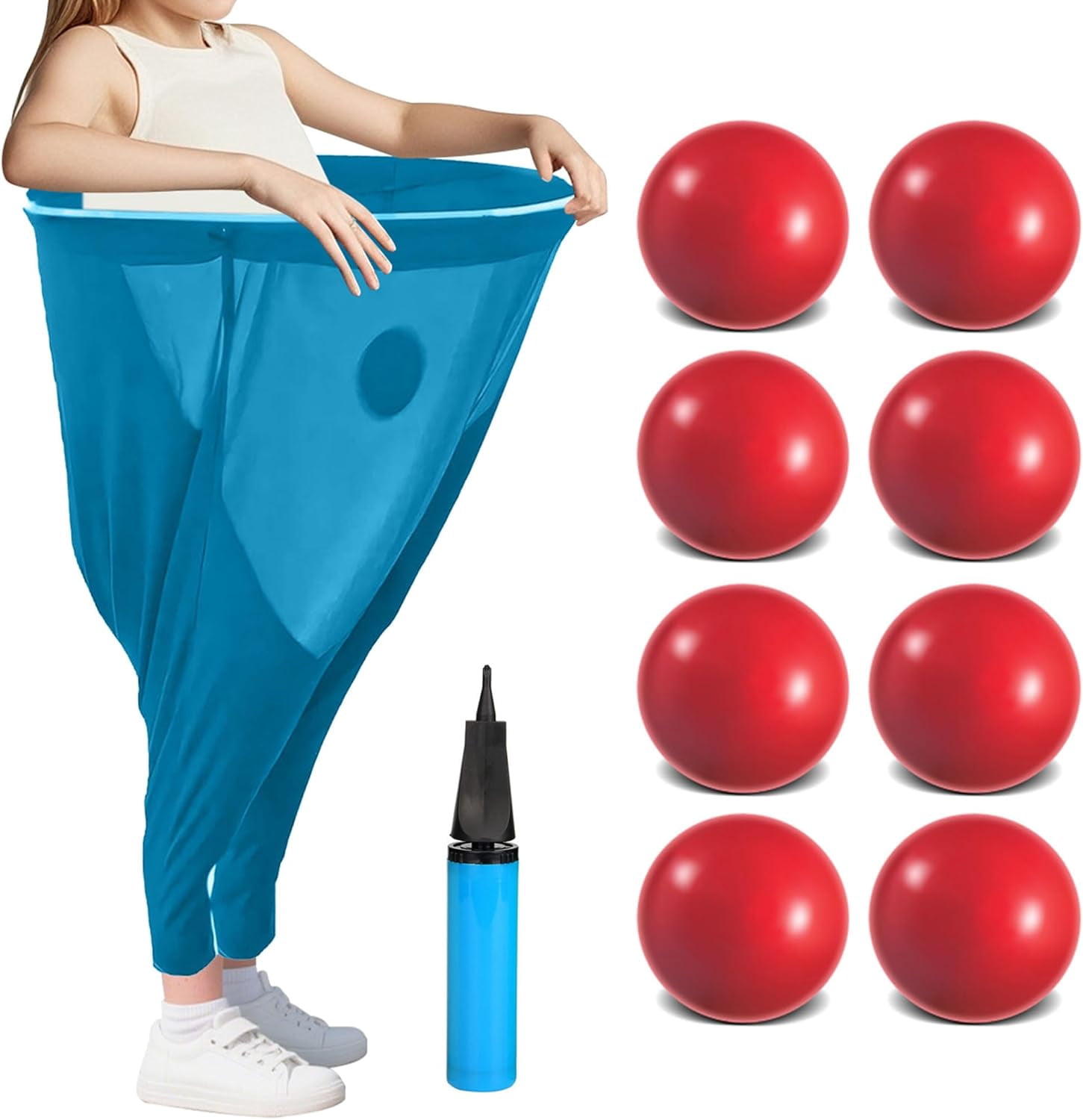 Granny Pants Yard Game, Oversized Granny Pants Outdoor Game for Adults, 8 Elastic Balls+Pump, Perfect for Family Reunion Games, Backyard Gatherings & Team Games