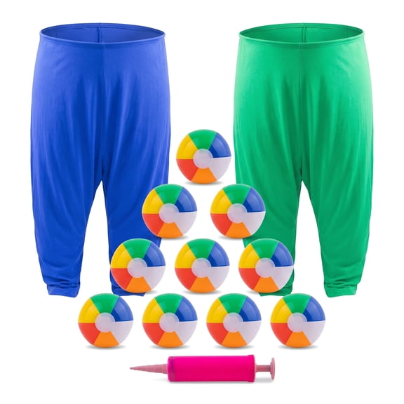 Granny Pants Yard Game Set – Oversized Outdoor Tossing Game with Pants, Bouncy Balls, and Air Pump, Hilarious Family Party Activity for Backyard, Easter, Carnival, and Reunions