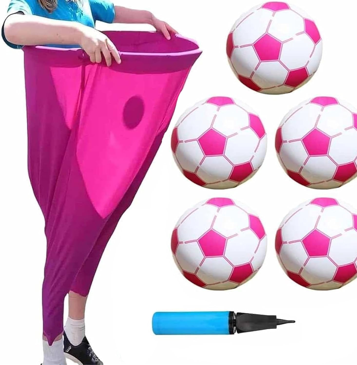 Granny Pants Yard Game Set with Bouncy Balls | Giant Outdoor Tossing Game for Adults & Family Parties | Team Relay Lawn Fun (2 Pants + 12 Balls)