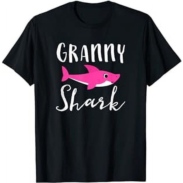 Granny Shark Grandma Grandmother Pink Shark Graphic T-Shirt - Walmart.com