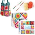 thumbnail image 1 of Granny Square Card Deck Crochet Kit For Beginners Crochet Pattern Cards Set With Instruction Booklet Crochet Design Guide Easy Learning Crochet Squares Template Kit Handmade Craft Tool, 1 of 9