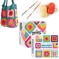 thumbnail image 1 of Granny Square Card Deck Crochet Kit For Beginners Crochet Pattern Cards Set With Instruction Booklet Crochet Design Guide Easy Learning Crochet Squares Template Kit Handmade Craft Tool, 1 of 9