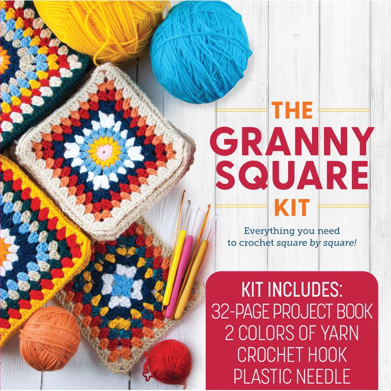 Granny Square Crochet Kit for Beginners: Learn Crafts with