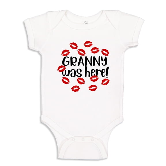 Granny Was Here Baby Bodysuit One Piece 24 mo White
