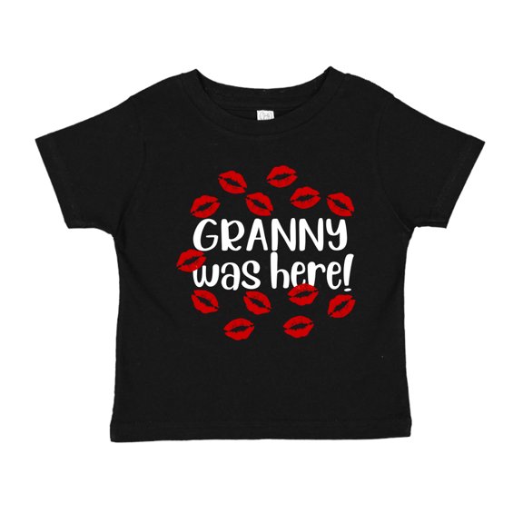 Granny Was Here Toddler T-Shirt 2T Black