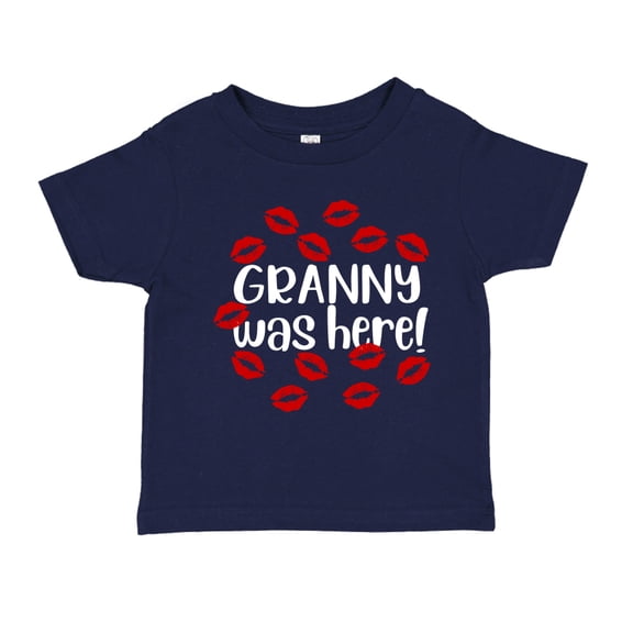Granny Was Here Toddler T-Shirt 4T Navy Blue