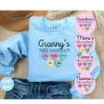 thumbnail image 1 of Granny's Little Sweethearts, Personalized Grandkids Names Valentines Sweatshirt, Custom V-Day Tee, Gift for Grandma, Nannie Mimi Gigi, 1 of 6