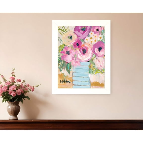 Grannys Visit White Framed Print Wall Art