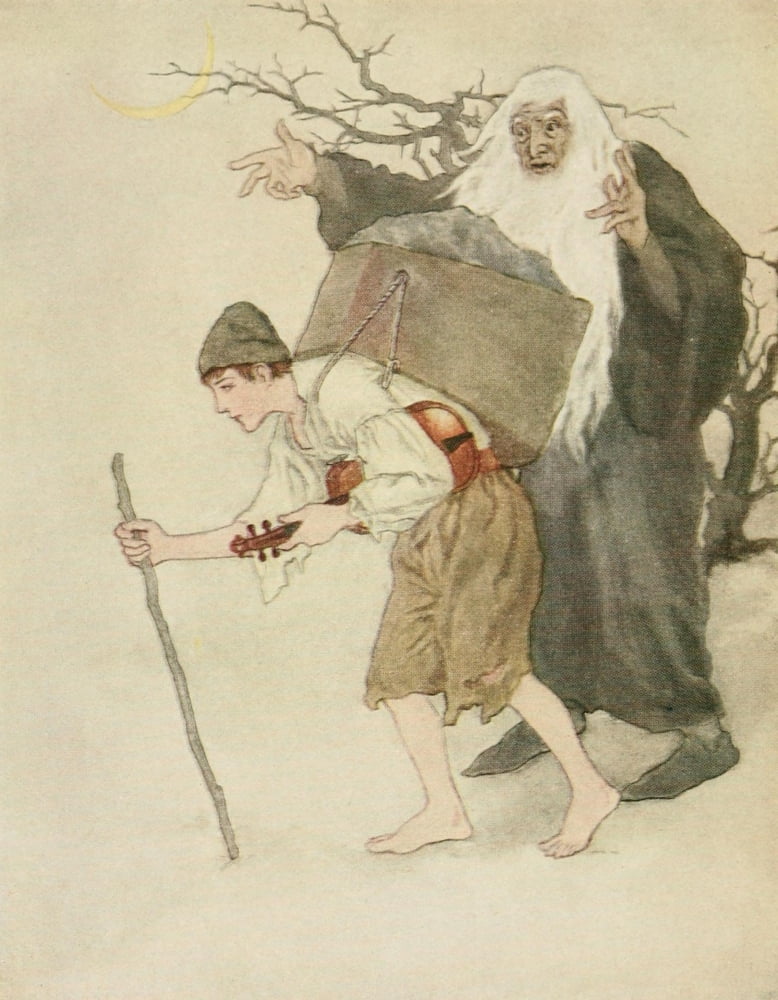 Grannys Wonderful Chair 1916 Merrymind and his burden Canvas Art - Katharine Pyle (18 x 24)