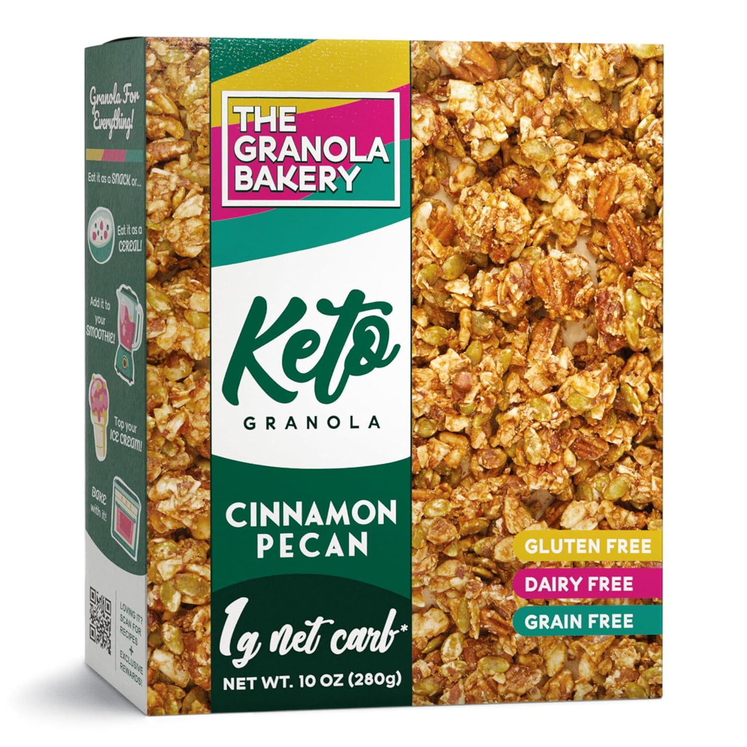 Granola Bakery Keto Granola 1g Net Carb, Low Carb Keto Snack Low
